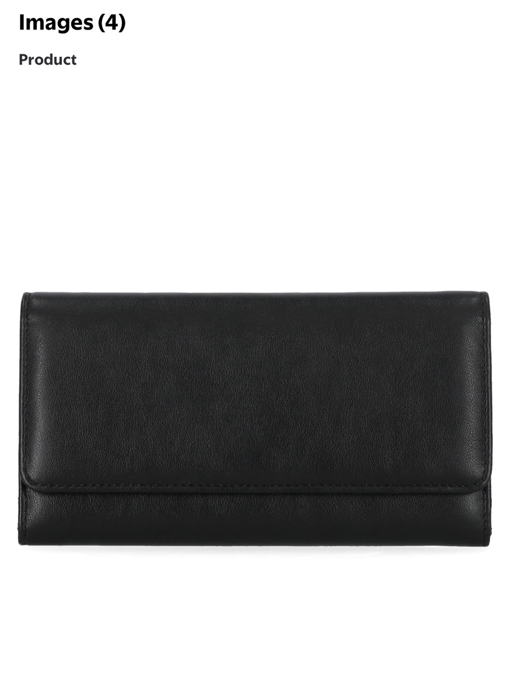 Time and Tru Black Foldover Leather Wallet